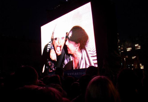 Klaus and Rudlof on the Red square, 2003